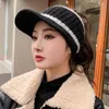 Ball Caps Winter Fashion Warm Knitted Hat Women Cold-proof Windproof Bonnet Earmuffs Casual Outdoor Sport Empty Top Letter Baseball