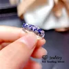 Cluster Rings Passed Diamond Test Stone Moissanite 925 Sterling Silver Single Row Drill Women Classic Fashion Engagement Fine 3220161S