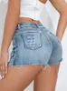 Jeans da donna American Sexy Hip-Hugger Retro Distressed Super Short Shorts Pantaloni estivi alla moda