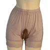 Mutande Mutandine Sissy in seta di ghiaccio Boxer da uomo Intimo con custodia leggera Plus Size Lingerie erotica Boxer allentati in pizzo