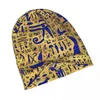 Berets Egyptian Hieroglyphic Bonnet Hats Autumn Winter Outdoor Skullies Beanies Egypt Pharaoh For Men Women Knit Hat Dual-use Caps