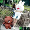 Doldurulmuş Peluş Hayvanlar Büyük Boyut Boy Bear Bear Cony Tavşan Bebeği Yumuşak Sevimli Oyuncaklar Kız Girliler Çift Hediyeleri Sevgililer Günü Mevcut LJ201126 DROP DH2T3