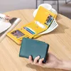 Wallets Coin Purse Genuine Cow Leather Trifold Short Wallet Fashion Soft Cowhide Multi Card Holders Zipper Pocket Woman Clutch Purses