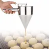 Rvs Beslag Pannenkoek Bal Dispenser Taart Cupcake Deeg Dispenser Trechter Huishoudelijke Takoyaki Machine Octopus Ballen Mak Y202107