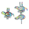 REYOW 5pcs Multicolor Dinosaur Pearl Bead Cages Perfume Essential Oil Diffuser Locket Pendant Jewelry Making DIY3489