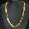 18k gold filled vacuum plating mens solid necklace jewelry 11mm band width 5090cm length necklace3461695