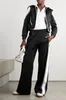 Luxuriöses Designer-Damen-Zweiteiler-Set aus Jacquard-Baumwolle mit Reißverschluss, Jacke und Hose, zweiteiliges Set mit langen Ärmeln, zum Laufen und Joggen, zweiteilig