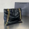 Designer kvinnor väska kedja axelväskor handväska handväska plånbok mode hårdvara brev tillbehör fullkohud äkta läderköp tre produkter till ett pris
