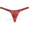 Men Printing Mesh Pouch Thong G-string Sheer Underwear Beachwear Tangas Low Rise Brazilian Mini Bikini Sexy Mini T-back