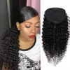 Synthetic Wigs Deep Wave Wrap Around tail Human Hair Brazilian Tail Remy Hair Clip In tail s For Women 150g 231204