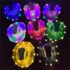 Party Hats Space Cowgirl LED Hat Flashing Light Up Sequin Cowboy Hat Luminous Caps Halloween Costume Accessories T9I002511