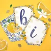 Outros suprimentos de festa de evento Lemon Bridal Shower Decorações Amarelo e Azul Noiva para ser Banner Anel de Diamante Garland Bachelorette 231205