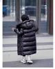 다운 코트 겨울 뉴 여자면 의류 어린이의 두꺼운면 의류 아기 무릎 길이 겨울 옷 아이 재킷 Q231205