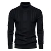 Men's Sweaters Pull a col roule a manches longues pour hommes pull d'affaires decontracte document solide chaud haute qualite automne hiver 231205