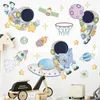 Duvar Dekor Uzay Astronot Duvar Etiketleri Çocuklar Odası Anaokulu Duvar Dekorasyonu Çıkarılabilir Vinil PVC Karikatür Duvar Çıkartmaları Ev Dekoru 231204