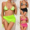 Micro Halter Bikini 2024 Women Swimsuit Female Swimwear Thong Bathing Suit Sexy 3 Pieces Bikinis Set Brazilian Biquini Beachwear