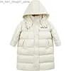 Down Coat 2023 Korean Girl Winter Down Jacket Waterproof Hooded Warm Loose Girl Outerwear Coat 2-14 Years Kids Teenage Girl Parka Outfit Q231205