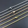 Catene Collana Donna Acciaio inossidabile Lungo Uomo Moda Catena in oro rosa Gioielli di perle sul collo intero276I