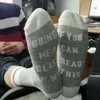 Herensokken Sokken Kousen Als je kunt Resd Thisy Zolen Engelse letters Katoenen sokken voor heren en dames Chinese karakters 6 km