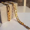 Nya män tung 12mm stämpel 24k Real Yellow Solid Gold GF Autentic Finish Miami Cuban Link Chain Halsband207h