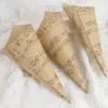 Andra evenemangsfest levererar 50st Kraft Paper Musical Notes Confetti kottar Holder Laying Box Flower Tray Cone Birthday Wedding Favors Decoration 231205
