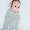 Filtar 3st/set Cotton Baby Swaddles Soft Borns Born Accessories blöjor Swaddle Wrap 90x90cm