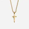 2023 NYHET HIP HOP Hiphop Fashion Jewelry Titanium Steel Gold Plated Catholic Jesus Cross Pendant Necklace