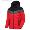 Men's Down Parkas 2023 Men's Winter Jacket Zip-up Autumn Warm Down Windproof Padded Hooded Parka Men Black Thick Fashion Cold Outerwear Male Coat Q231205