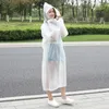 Regenjassen 1pc Doffe Poolse Regenjas EVA Regenponcho Herbruikbare Regendichte Jas Volwassen Siamese Regenkleding Voor Buiten