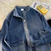 Herrjackor 2024 Casual Cotton Denim Jacket Jean Coats Round Collar Retro Famous Street Ytterkläder Klädmärke Spring Autumn Y89