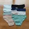 Kvinnors trosor 3st/pack M-XXL Simple Ribbed Cotton Briefs Women Pack Plus Size Sexiga damer Bekväma underkläder Pantar underkläder