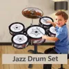 Teclados piano jazz conjunto de bateria para crianças 5 tambores / 3 tambores com tamborete pequeno conjunto de instrumentos musicais brinquedos educativos para iniciantes presentes 231204