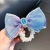 Haaraccessoires Koreaanse stijl kinderen boog parel kroon elastische stropdas meisje kinderen touw ring strass scrunchies