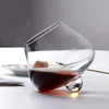 Muggar 250 ml Whisky Glasses Belly Beer Rotating Glass Red Wine Spinning Whisky Rolling Liquor Brandy Shaking Cup Home Rock Bar Decor 231204