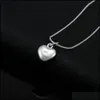 Collane con ciondolo Collana con placca in argento sterling 925 Collane con ciondolo a forma di cuore per le donne Regalo di San Valentino Consegna a goccia Ebreo Dhryz