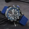 Hochwertige Luxus-Herrenuhr Quarz Endurance Pro Chronograph 48 mm Avenger Hurricane Marineblau Kautschuk 1884 Herrenuhren Armbanduhren Weihnachtsgeschenk