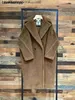 Casaco de alpaca maxmaras casaco de lã mesmo material geração g classe 2023 novo m urso lã de pele feminina comprimento médio