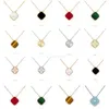 Classic Fashion Pendant Necklaces for women Elegant 4 Four Leaf Clover locket Necklace Highly Quality Choker chains Designer Jewel218C