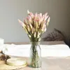 15pcs Natural Dried Wedding Flower Pink Christmas Valentine's Day Gift Wedding Touch Decor Gift Bouquet Y1128274l