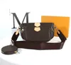 Old Flower Brown Three In One Shoulder Bag Seven Shoulder Strap Clutch Fashion Luxury POCHETTE crossbody bag designer bag