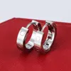 2023 Boucle d'oreille en acier titane or pour femme exquise simple mode C diamant bague dame boucles d'oreilles bijoux cadeau 248k