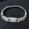 Hop Sale Jewelry Fashion Style Factory Iced Out Diamond Cuban Link Bracelet Wholesale Price