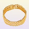 Dubai Gold Bracelet Gold Color Jewelry Holiday Gifts For Men 16mm Wide Chain Handmade Bracelet Jewelry9364872