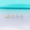 2022 Popular Hotsale Iced Out Jewelry Lowest Price 925 Sterling Silver Def Moissanite Vvs Stud Cross Earrings