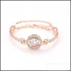 Chaîne Élégant Lien Chaîne Bracelets Pour Femmes Dames Creux Cercle Zircon Pierre Cz Diamants Homard Fermoir Bracelets Bijoux En Gros Dro Dh5Yu