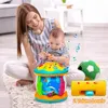 Klawiatury Piano zabawki dla dzieci 1-3 lata Babies Ocean Light Rotary Projector Musical Toys Montessori Early Educational Sensory