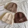 Fashion Women Woolen Hat D Letter Trendy Brand Autumn Winter Keep Warm Versatile Knitted Hat For Couples Cold Beanie Personalized Beanies