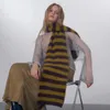 Scarves Original Niche Color Scheme Imitation Classic Striped Knitted Wool Muffler for Women Autumn Winter Soft Warm Scarf Female Shawl 231205