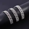 Chokers Altın Rhinestones Miami Küba Zinciri Kolye Üzerinde Seti Kadınlar ve Erkekler İçin Uygun 2 Sıra Elmas Küba Zinciri Hediye Takı 231205