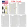 USA Stock Blister Pack Cas 1 ml 0,8 ml Vape Cartouches Emballage Clair PVC Cintre Atomiseurs Paquet En Plastique ClamShell Cartes Personnalisées E Cigarettes 1000pcs une boîte